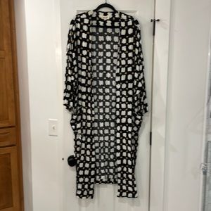 Anthropologie Patterned Rayon Open Duster